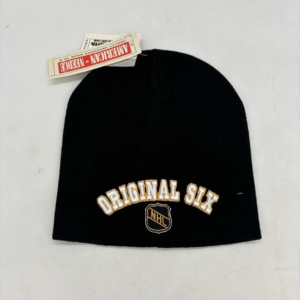 Vintage NHL Original Six American Needle Beanie Winter Knit Hat Stocking Cap NEW